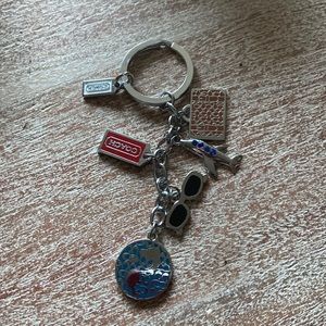 Coach Travel Theme Key Chain